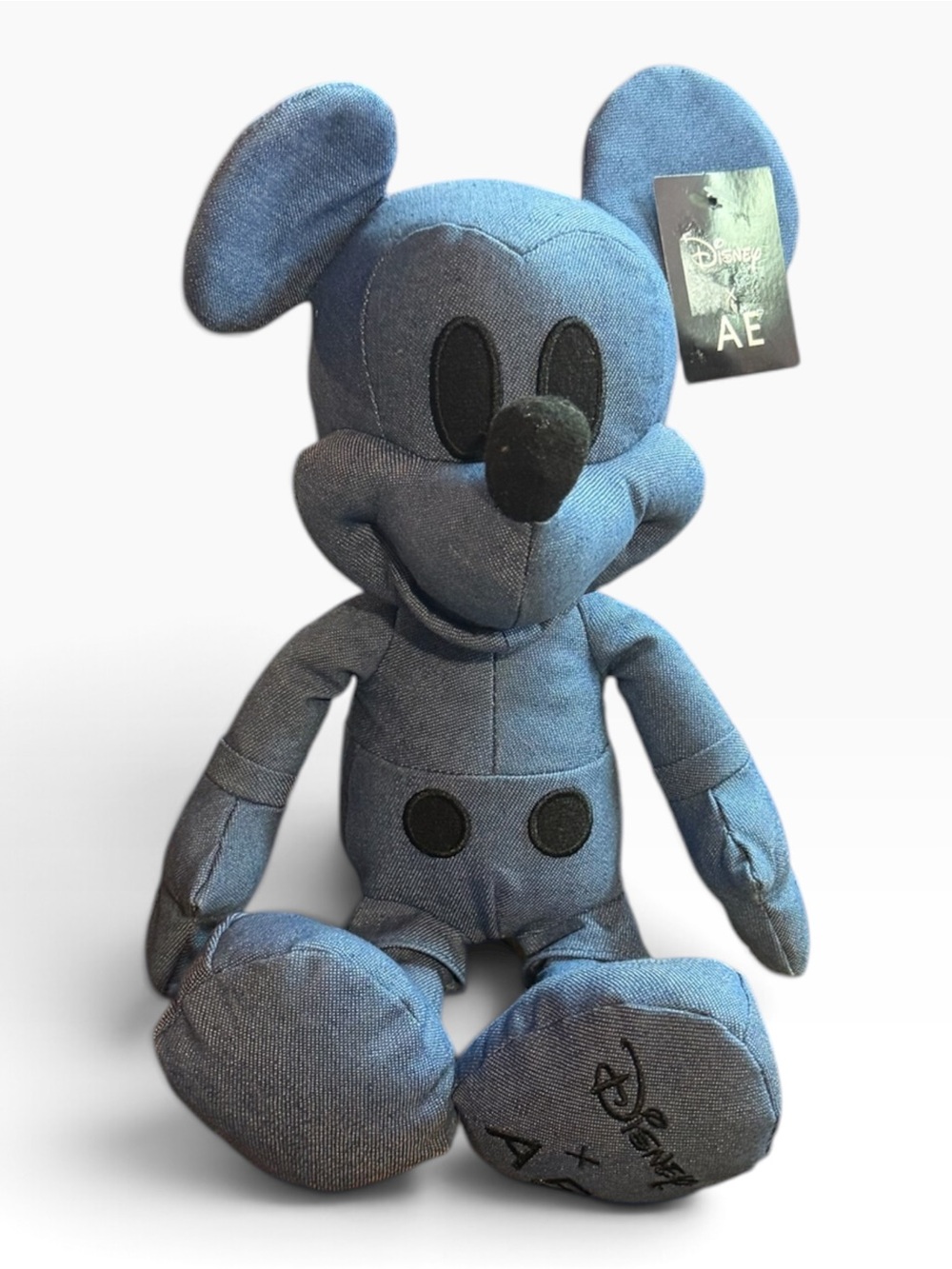 Disney Blue Denim Mickey Mouse Plush - AE Collection